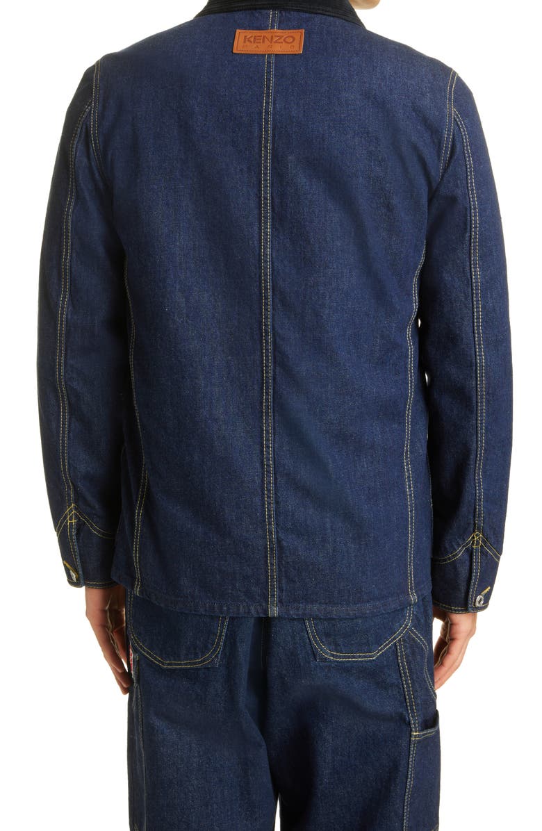 KENZO Embroidered Workwear Denim Jacket, Alternate, color,
