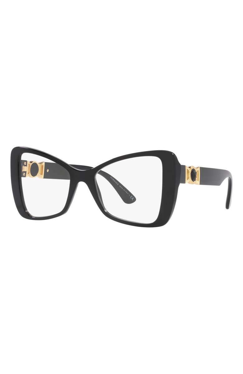 Versace 53mm Butterfly Optical Glasses, Alternate, color, 