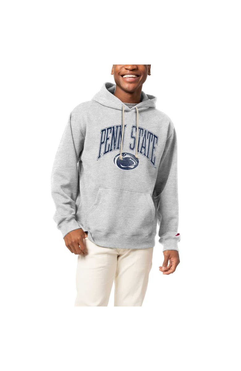 LEAGUE COLLEGIATE WEAR Men's League Collegiate Wear  Heather Gray Penn State Nittany Lions Tall Arch Essential Pullover Hoodie, Alternate, color, 
