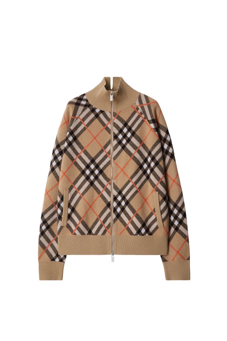 Check Wool Mohair Blend Jacket, Alternate, color, Sand beige