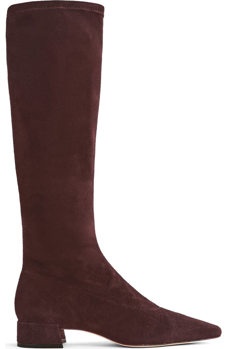 Reformation Raven Knee High Boot, Alternate, color, Espresso Stretch Suede