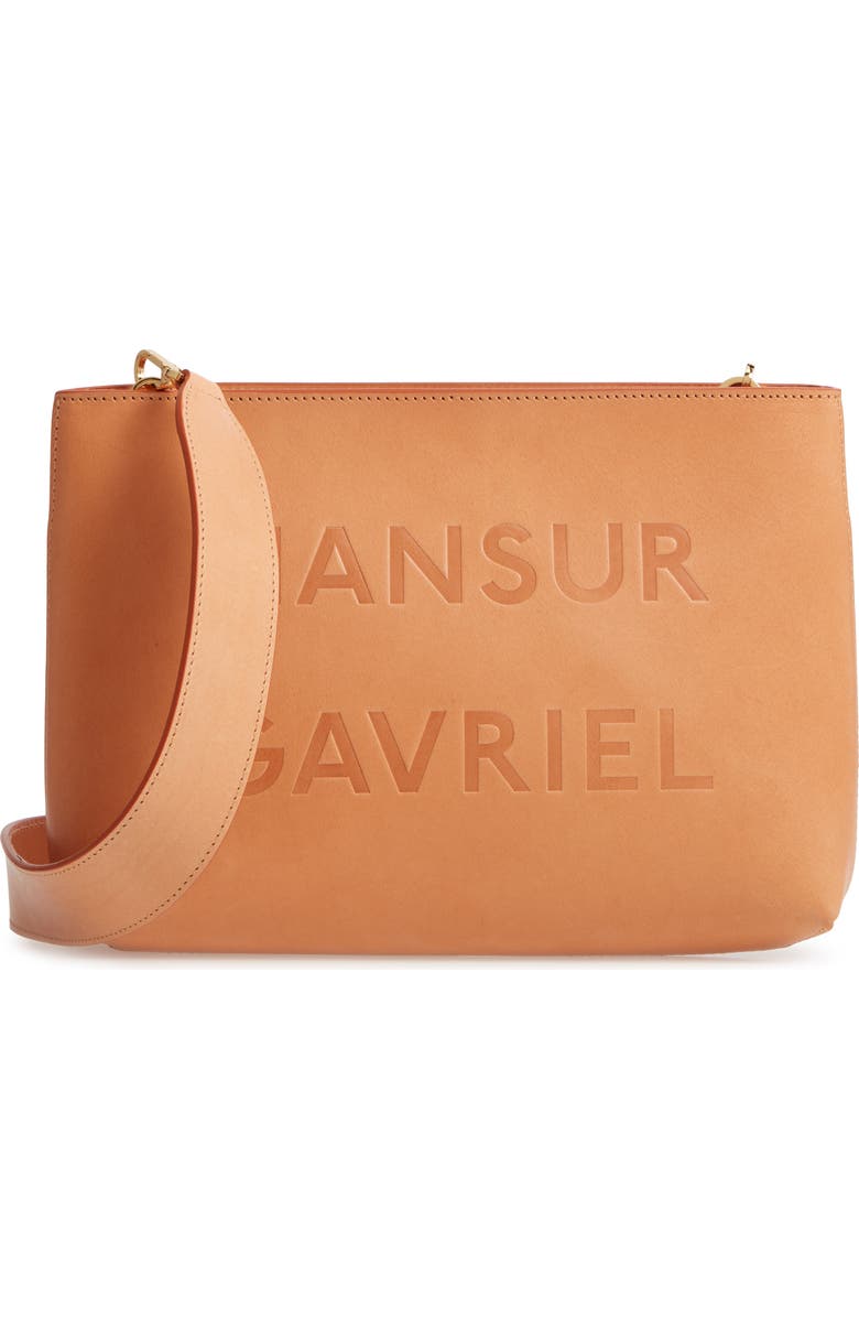 Mansur Gavriel Logo Leather Crossbody Bag, Main, color,