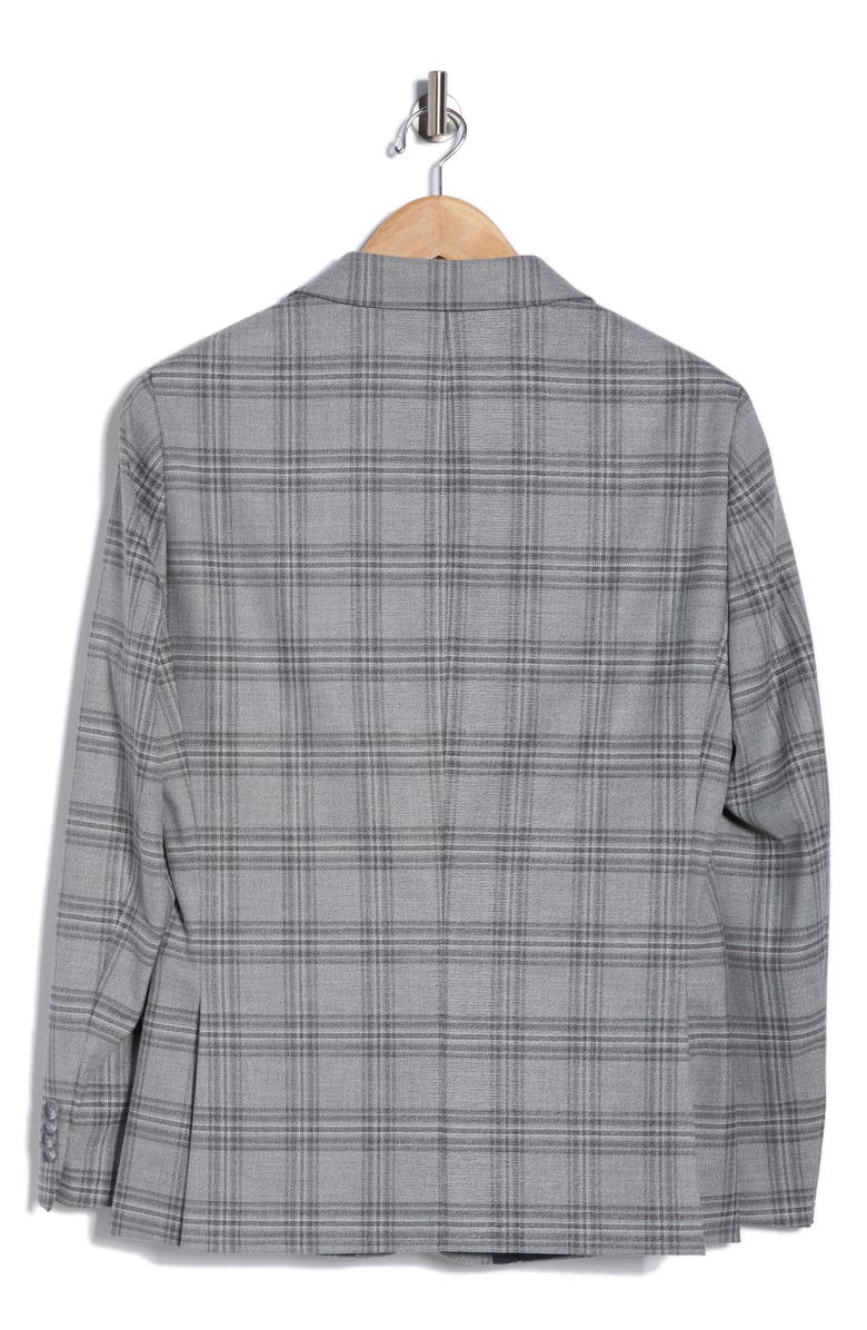 Original Penguin Plaid Notch Lapel Sport Coat, Alternate, color, Grey