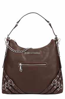 Large Triple Strap Faux Leather Hobo
