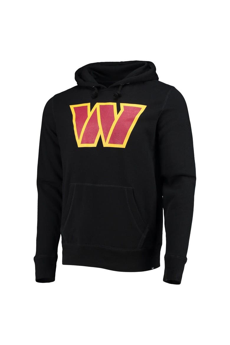 Men's '47 Black Washington Commanders Imprint Headline Pullover Hoodie, Alternate, color, Black