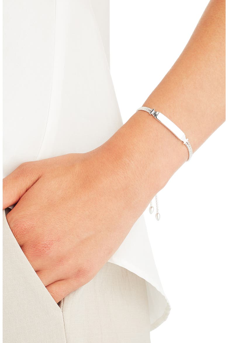 Engravable Baja Deco ID Bracelet, Alternate, color, SILVER