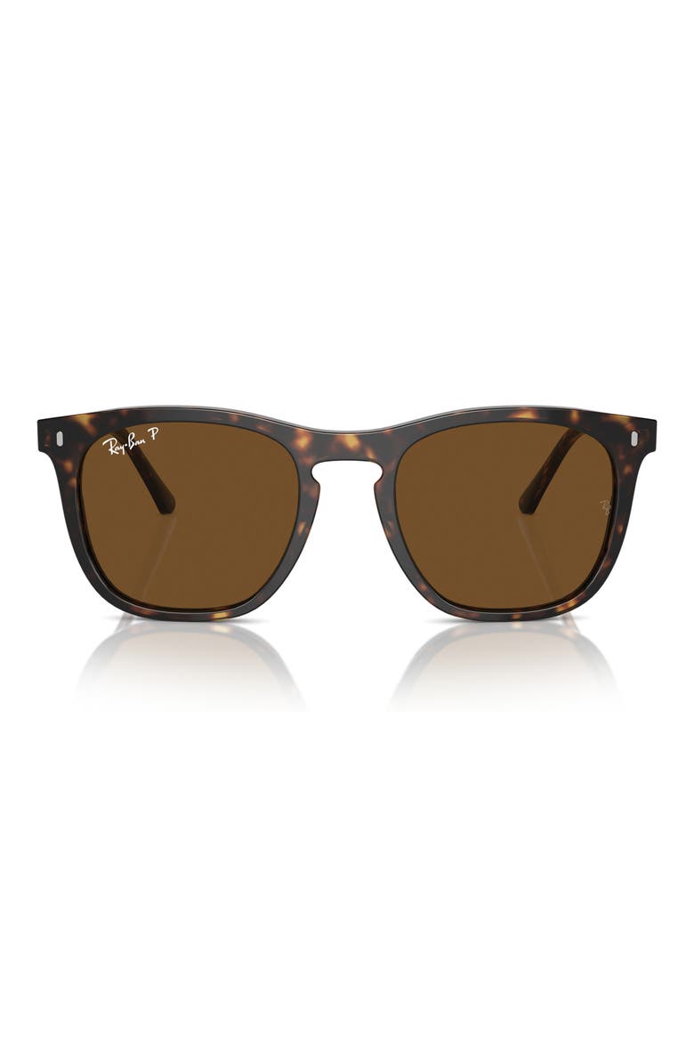 53mm Polarized Square Sunglasses, Main, color, HAVANA