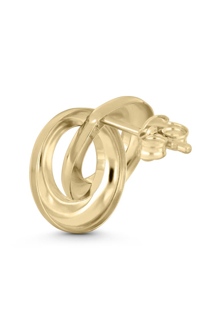 14k Gold Double Circle Stud Earrings, Alternate, color, 14K YELLOW GOLD