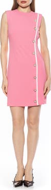 Alexia Admor Stripe Detail Sleeveless Shift Dress