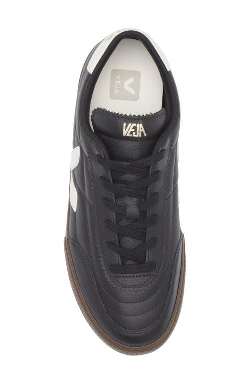Veja Panenka Black Sneaker With Logo On The Side And Contrasting Heel In Leather Unisex In Black