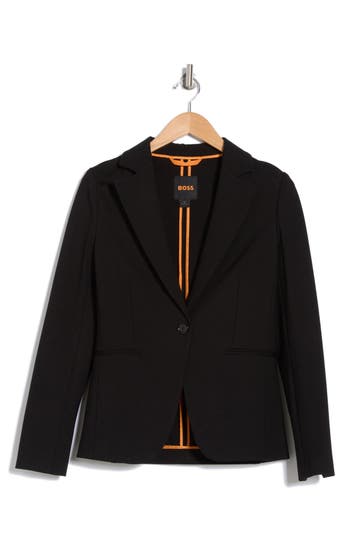 Hugo Boss Boss Orange Jaslim Blazer In Black