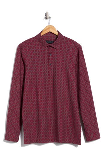Bugatchi Stretch Cotton Quarter Zip Pullover In Burgundy