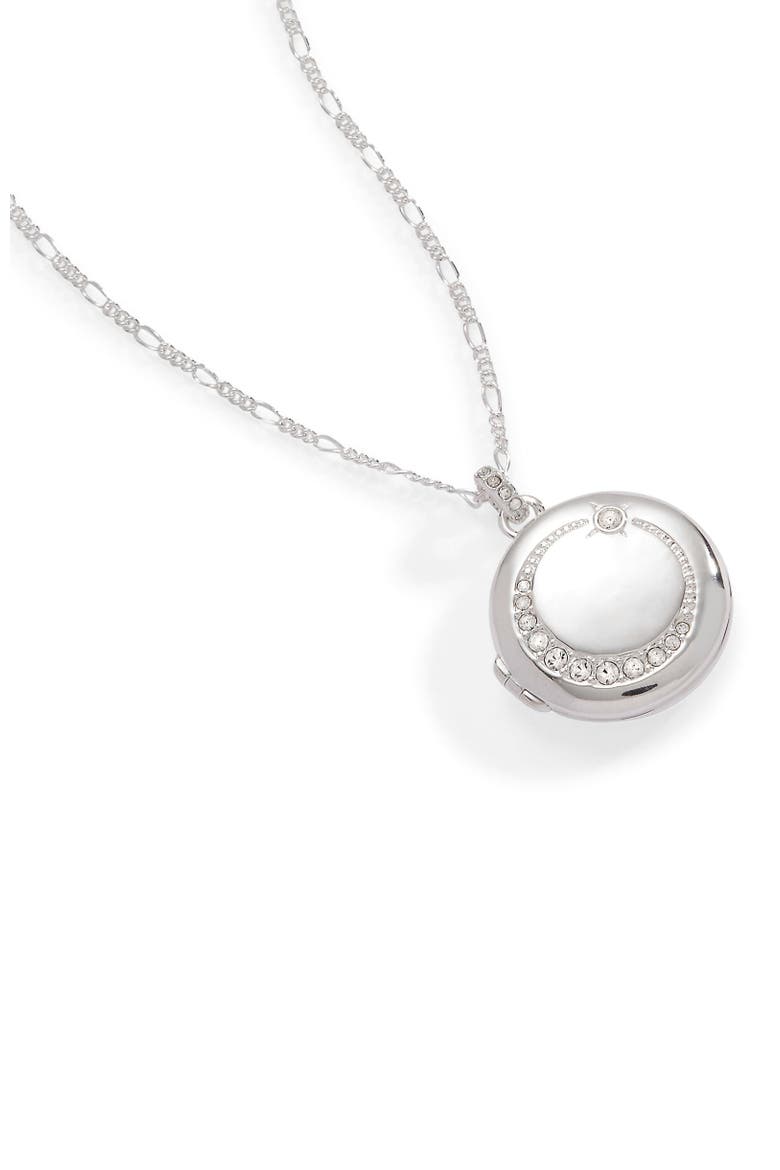 Mother Locket Necklace, Alternate, color, Silver