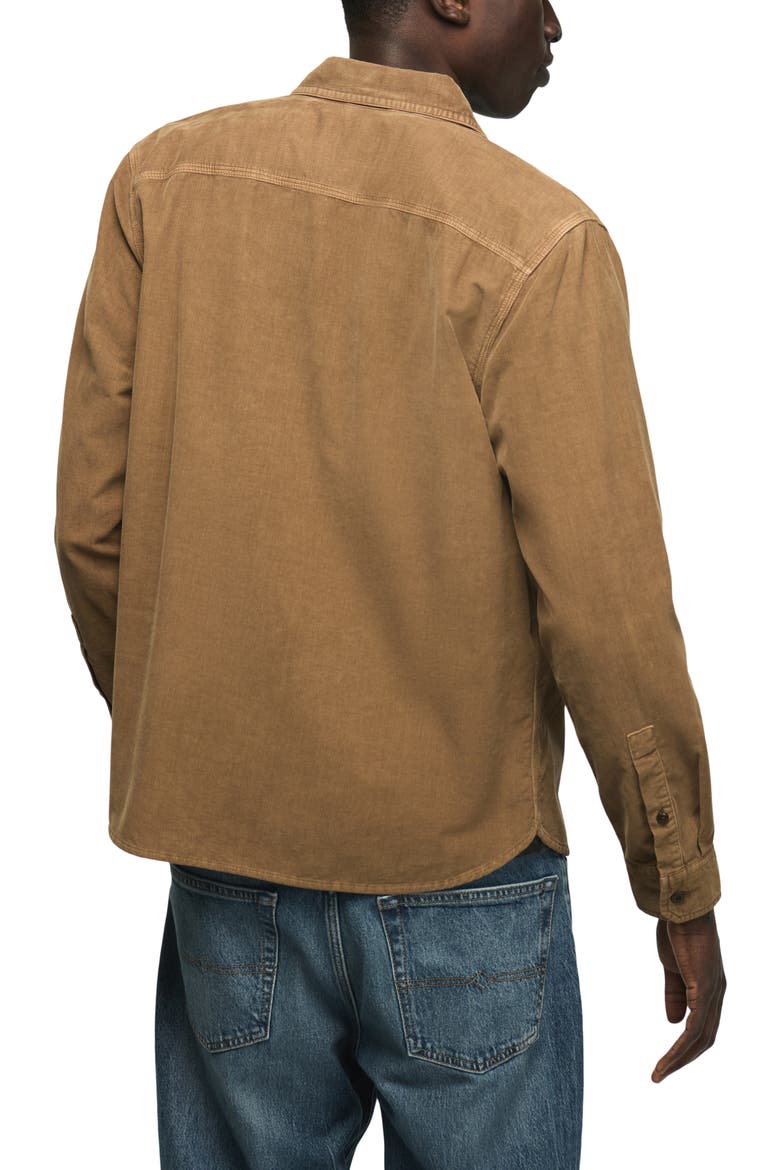 Corduroy Workshirt, Alternate, color, KANGAROO