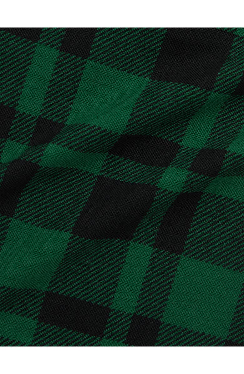 Ralph Lauren Plaid Cotton Romper, Alternate, color, Green Multi