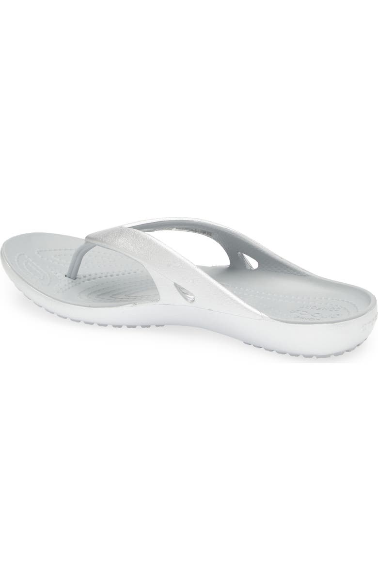CROCS Kadee II Flip Flop Sandal, Alternate, color, Silver