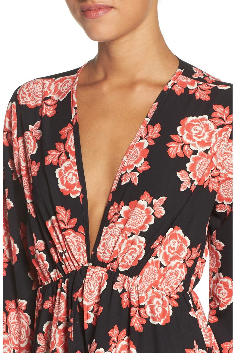 Floral Maxi Dress, Alternate, color, RED BLOSSOM