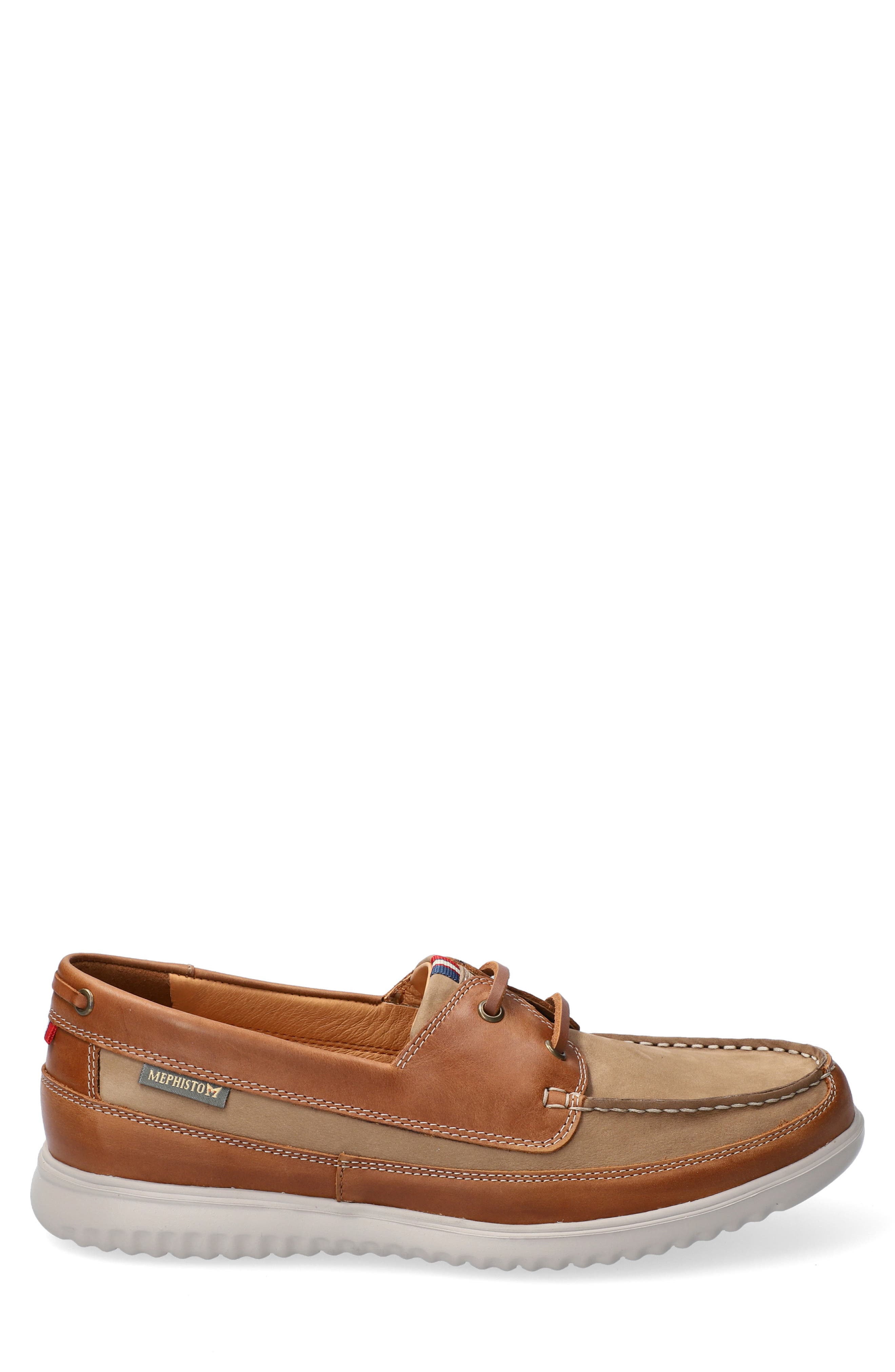 Mephisto Trevis Boat Shoe, Alternate, color, Taupe Leather