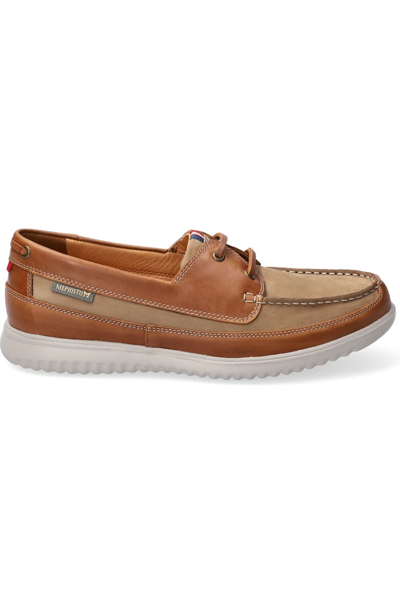 Mephisto Trevis Boat Shoe, Alternate, color, Taupe Leather