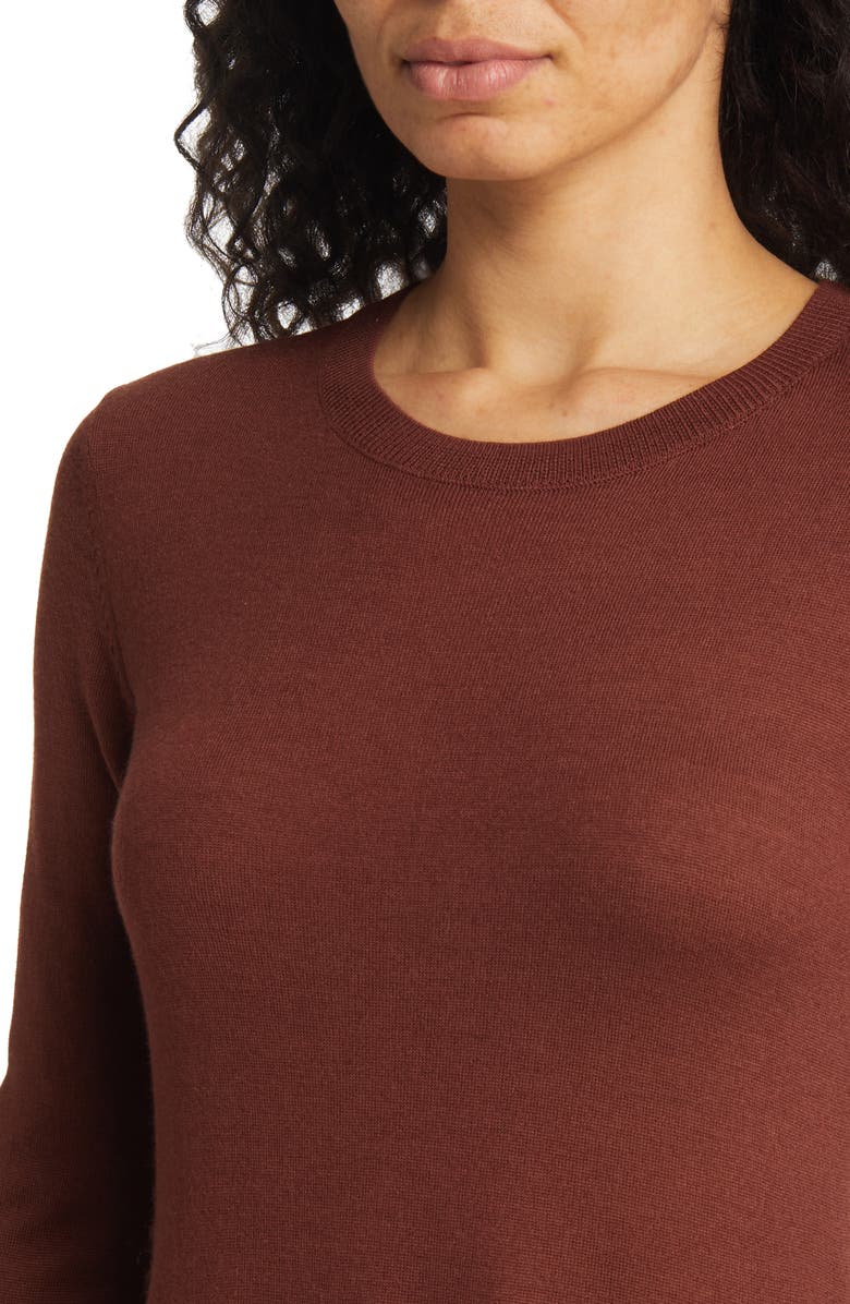 Nordstrom Mixed Media Long Sleeve Midi Dress, Alternate, color,