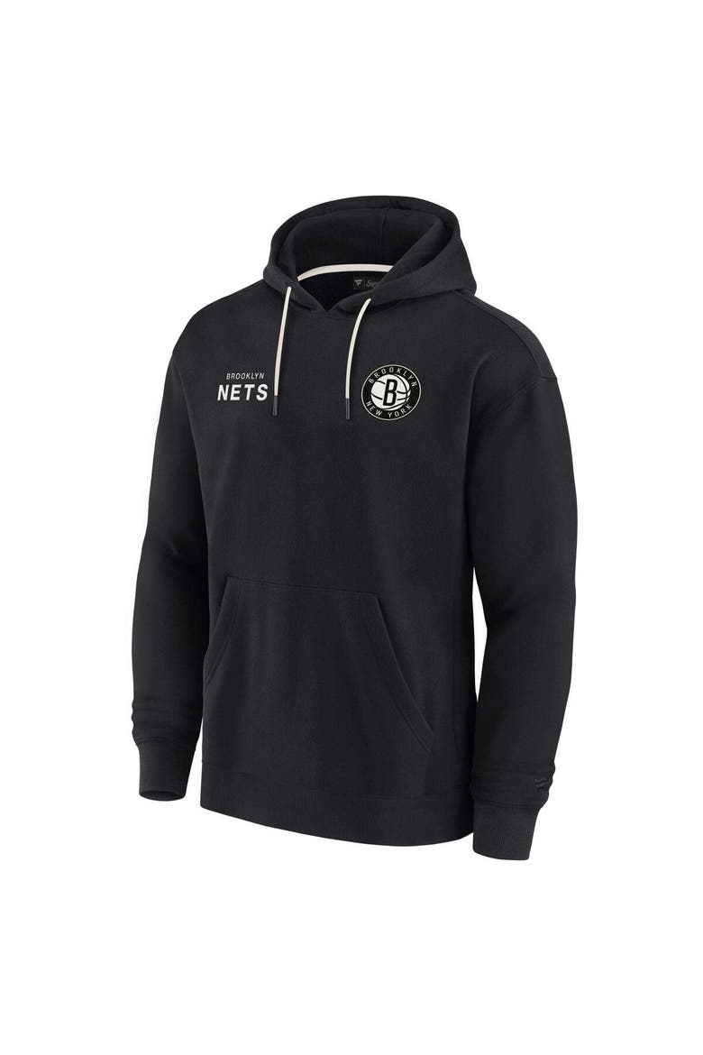 Unisex Fanatics Signature Black Brooklyn Nets Elements Super Soft Fleece Pullover Hoodie, Alternate, color, Black