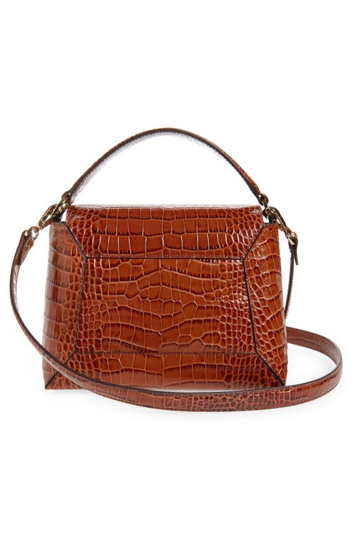 Strathberry Mosaic Croc Embossed Leather Top Handle Bag