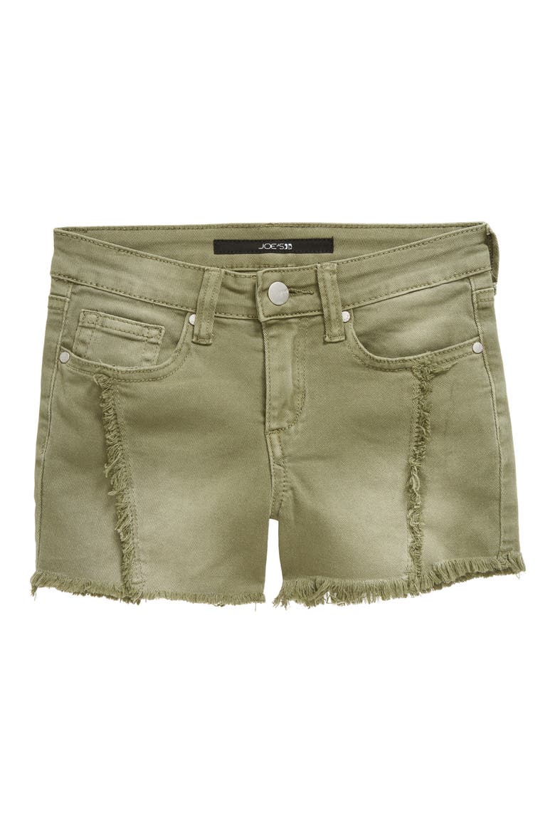 Kids' Cecilia Stretch Cotton Denim Shorts, Main, color, LIGHT OLIVE