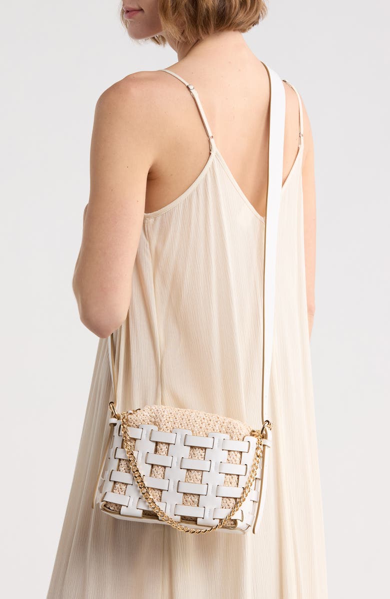 Dolce Vita Cassis Faux Leather Crossbody Bag, Alternate, color, White