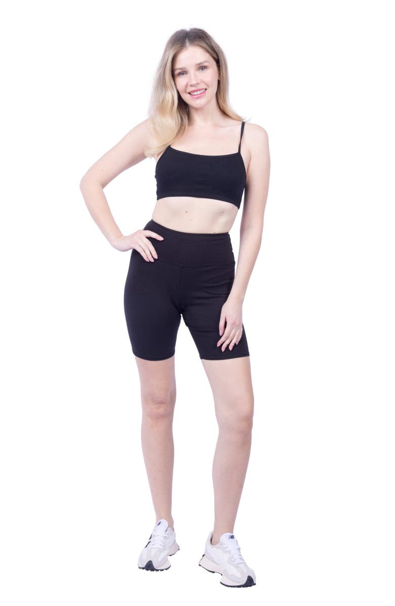 Lezat Ada Organic Cotton Bike Short, Alternate, color, Denim Patchwork