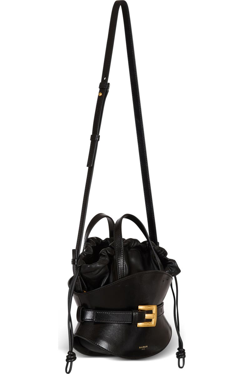 Balmain Shuffle Mini bag in calfskin leather, Alternate, color,