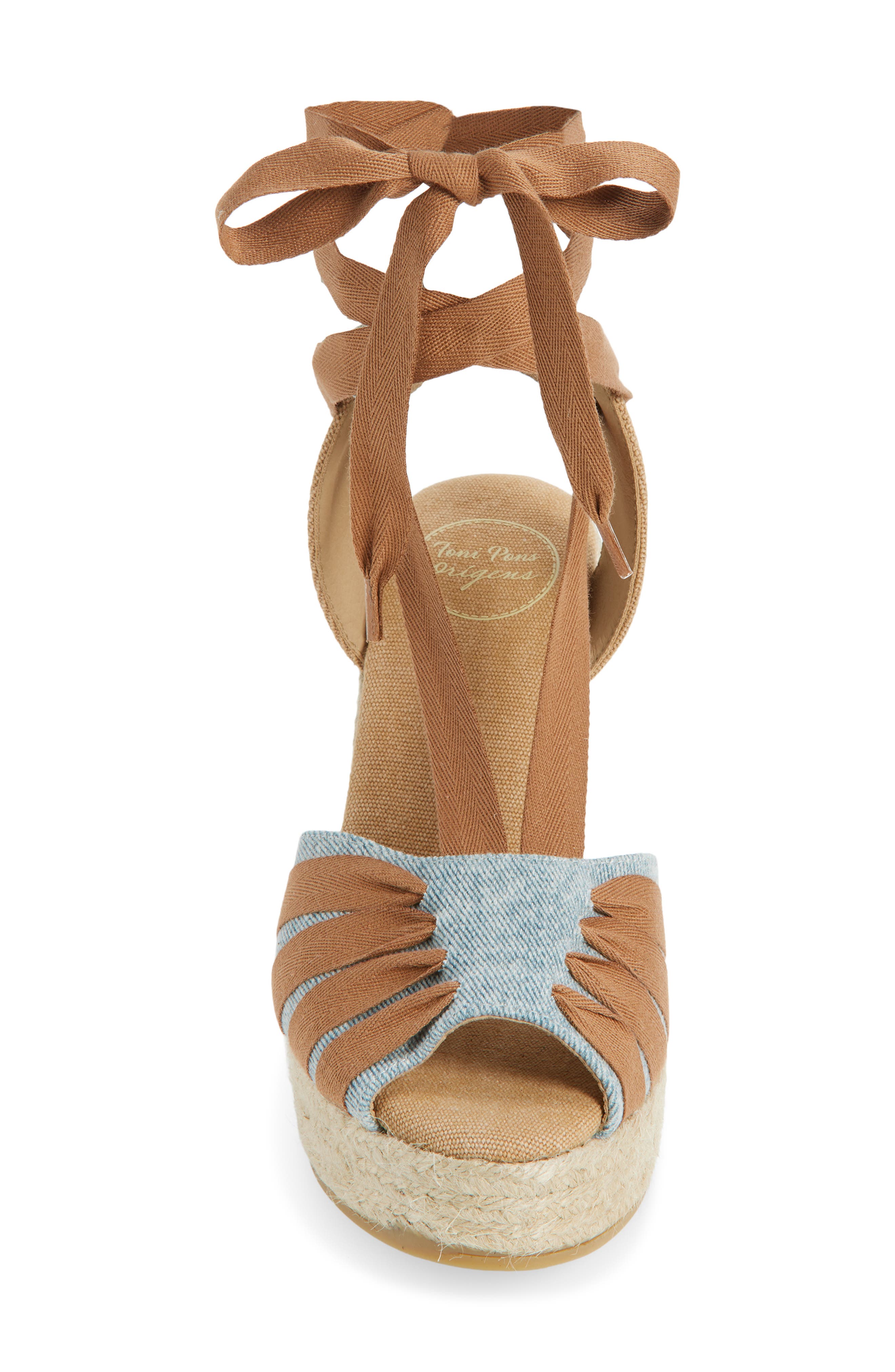 Wraparound Espadrille Wedge, Alternate, color, TEXA-CUIRO