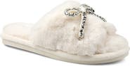 Candie's Franney Bow Embellished Faux Fur Slipper