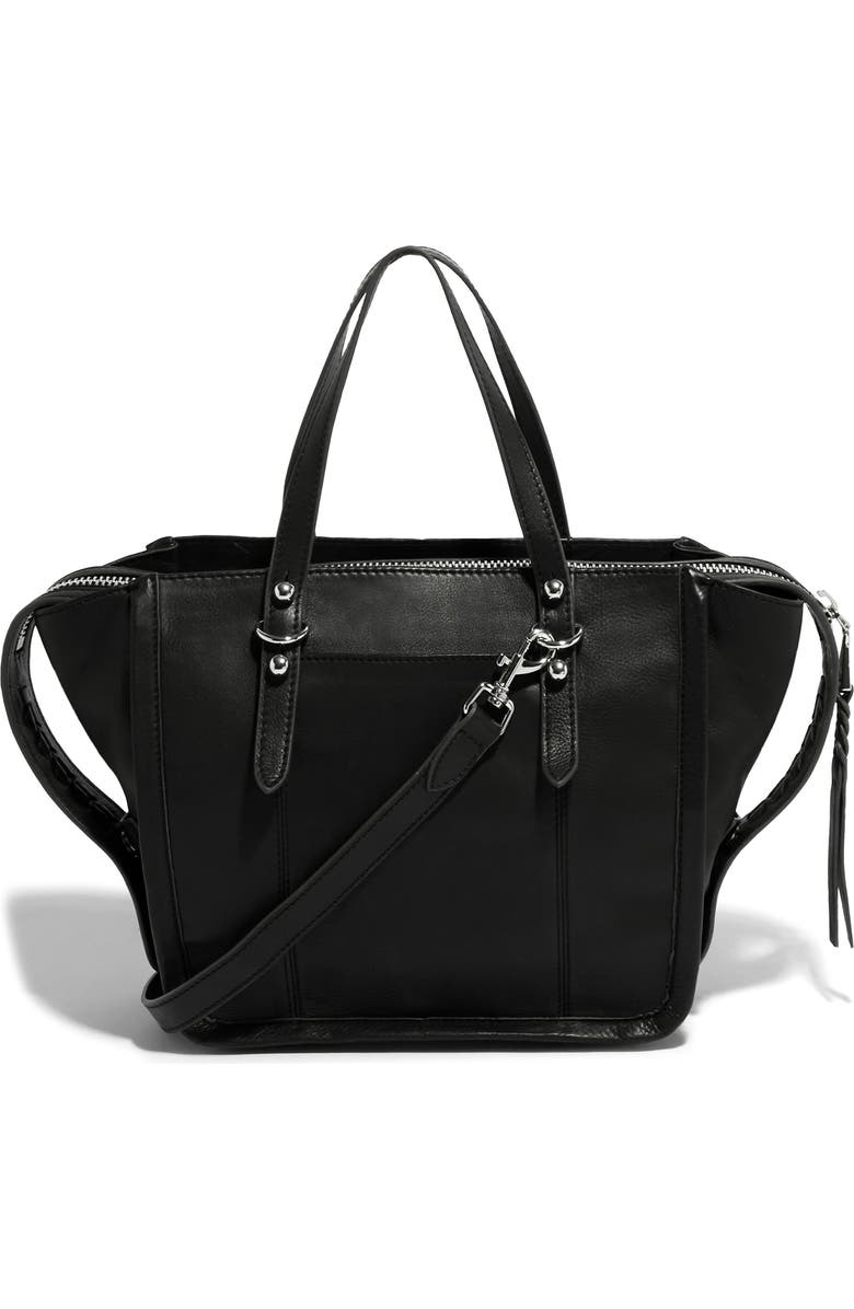 AIMEE Casablanca Medium Leather Tote Bag, Alternate, color, Black