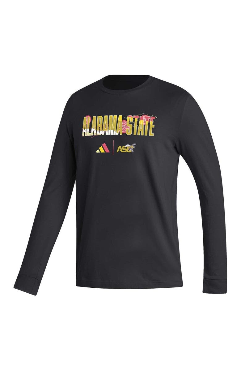 adidas Men's adidas Black Alabama State Hornets Honoring Black Excellence Long Sleeve T-Shirt, Alternate, color, 