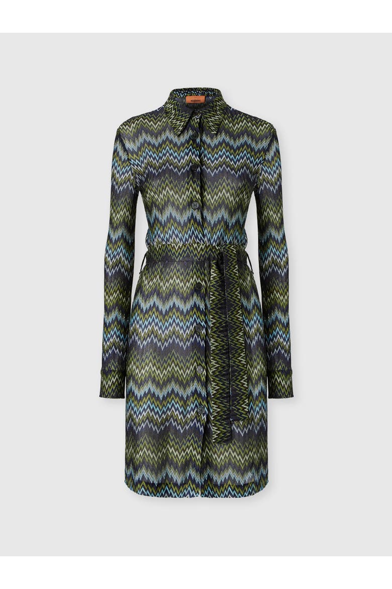 Midi Shirt Dress In Viscose, Main, color, Multicoloured
