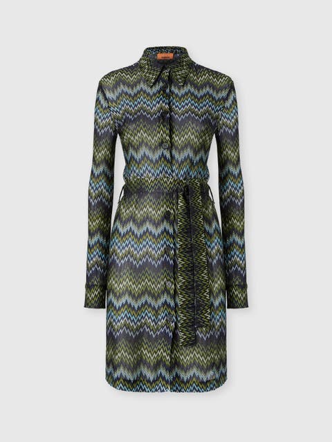 Midi Shirt Dress In Viscose