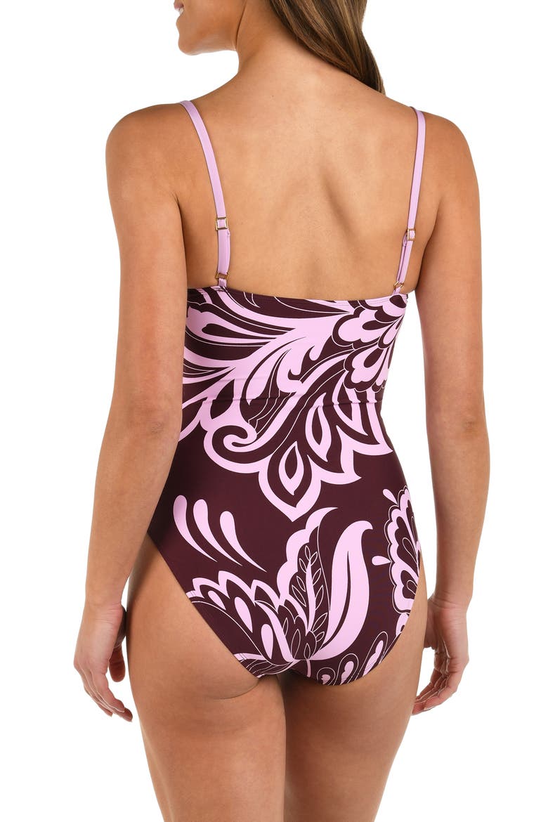 Fiji One-Piece Swimsuit, Alternate, color, DARK CHERRY