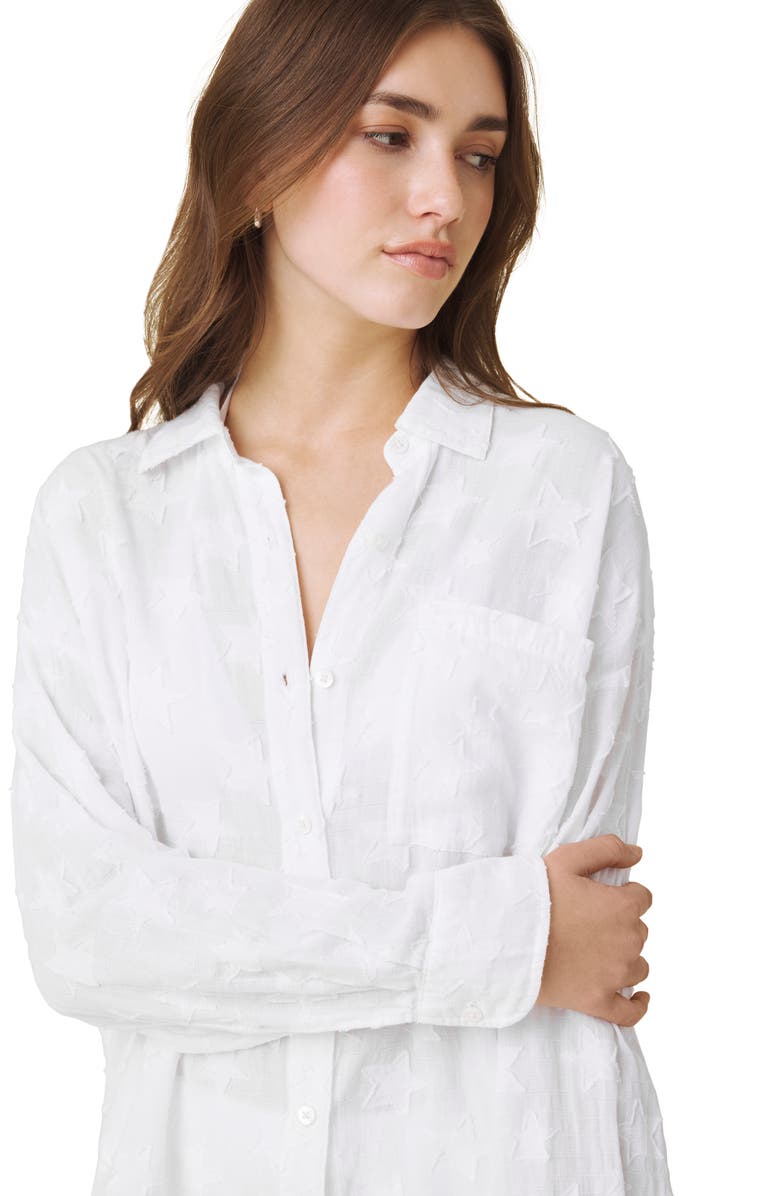 Splendid Caprice Star Button-Up Shirt, Alternate, color, White
