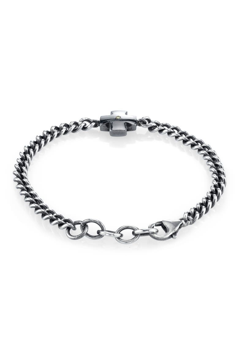 Diamond Chain Bracelet, Alternate, color, STERLING SILVER