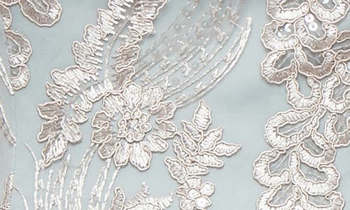 Alex Evenings Embroidered Off The Shoulder Tulle Mermaid Gown In Gray
