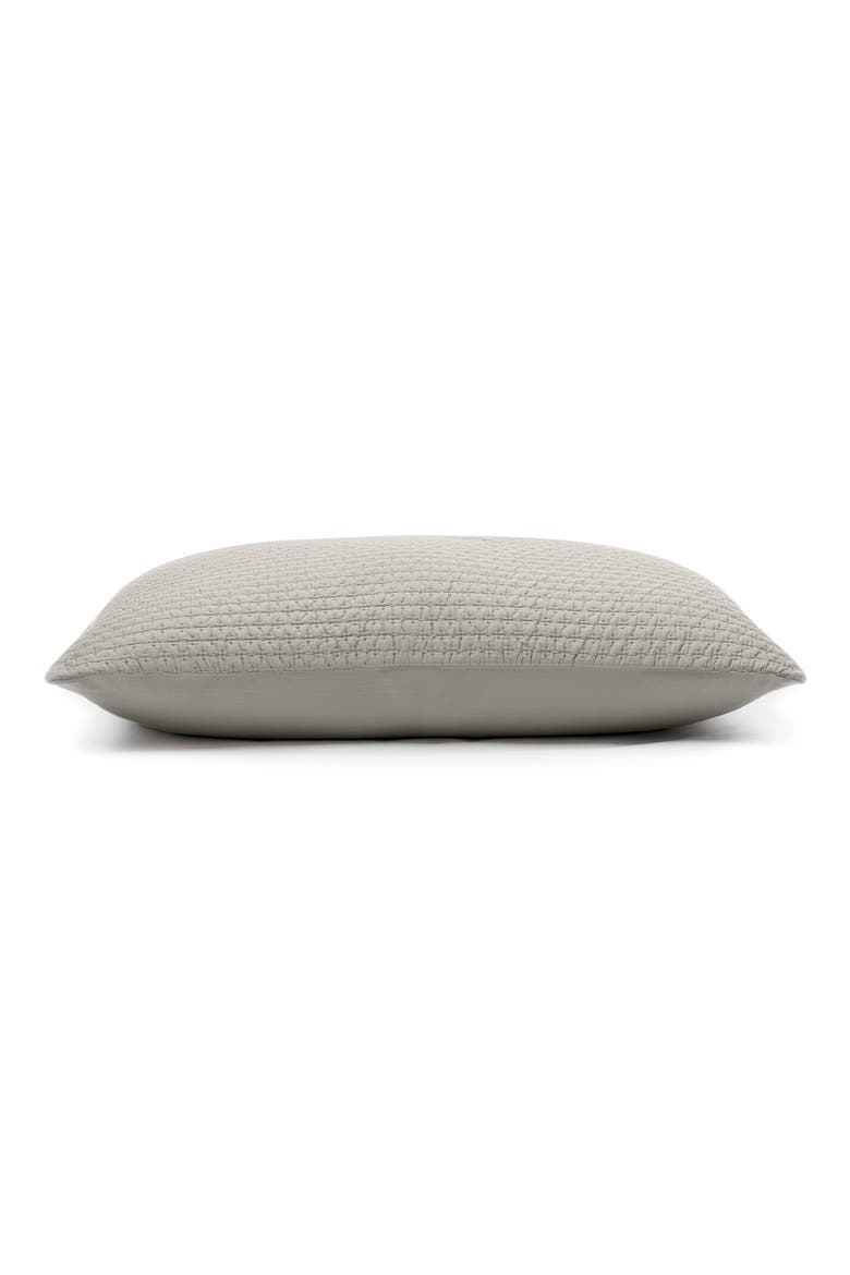 Signature Texture Stitch Organic Cotton Pillow Sham, Main, color, PEWTER