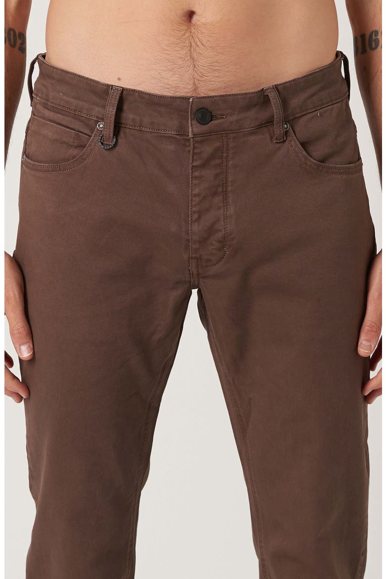 Lou Slim Fit Twill Jeans, Alternate, color, BROWN