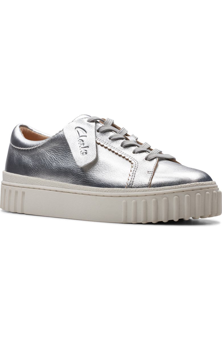 Clarks<sup>®</sup> Mayhill Walk Sneaker, Main, color, Silver Metallic