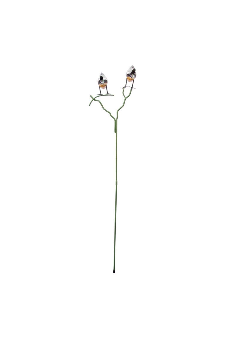 Metal Chickadee Bird Stake, Alternate, color, Black