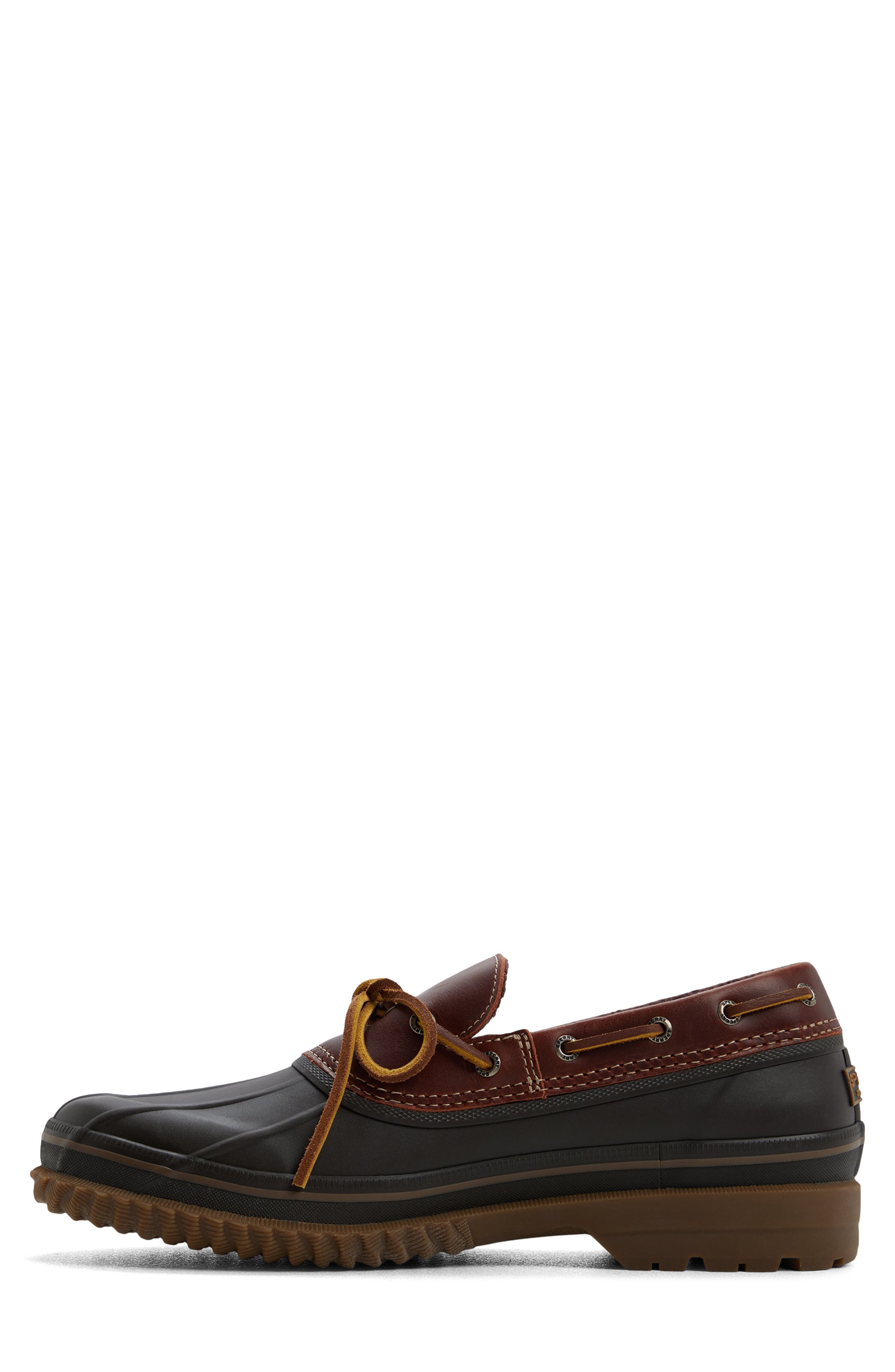 Drake 1-Eye Waterproof Duck Shoe, Alternate, color, DARK RED