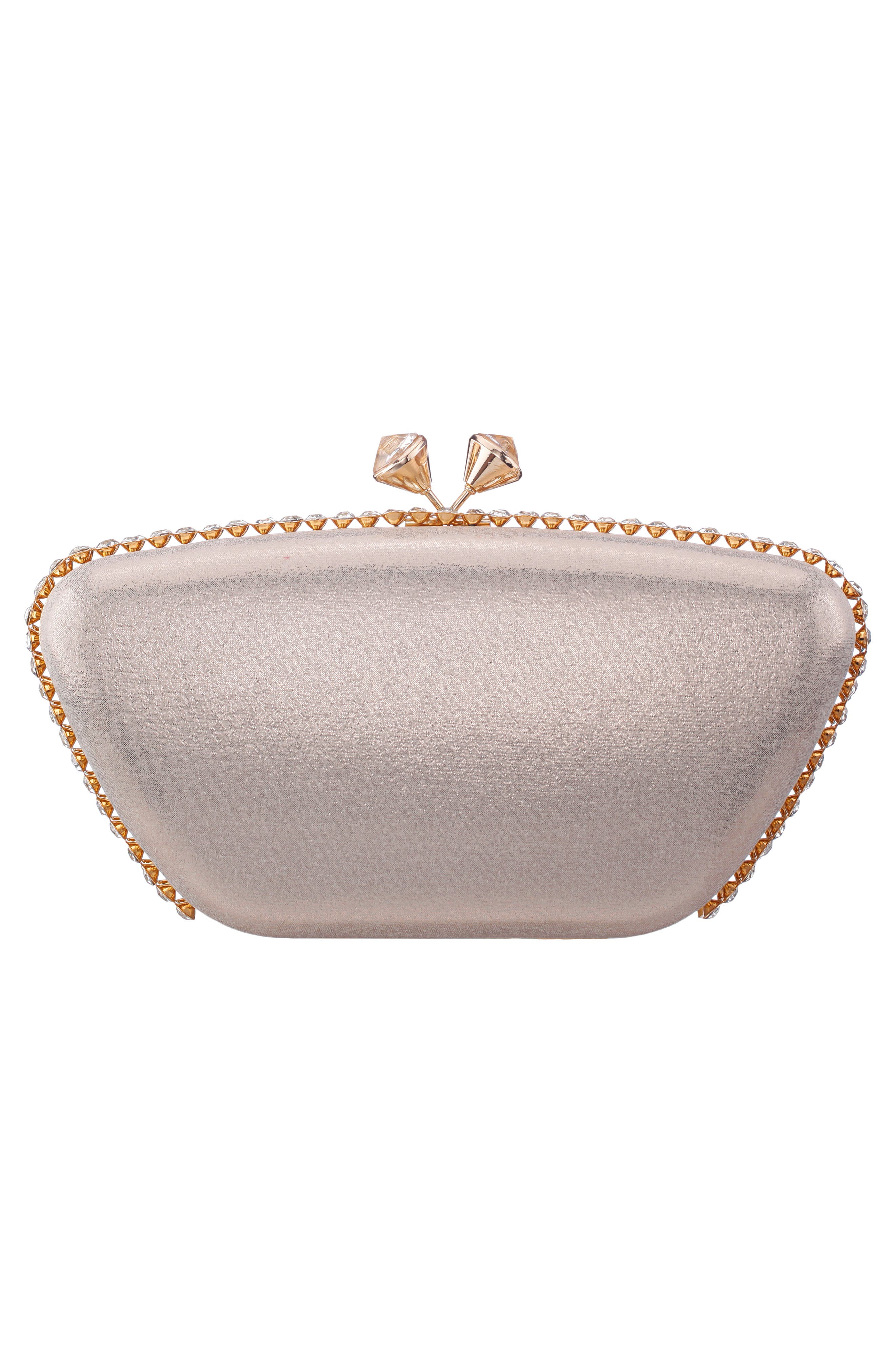 Goddess Frame Clutch, Alternate, color, PLATINO