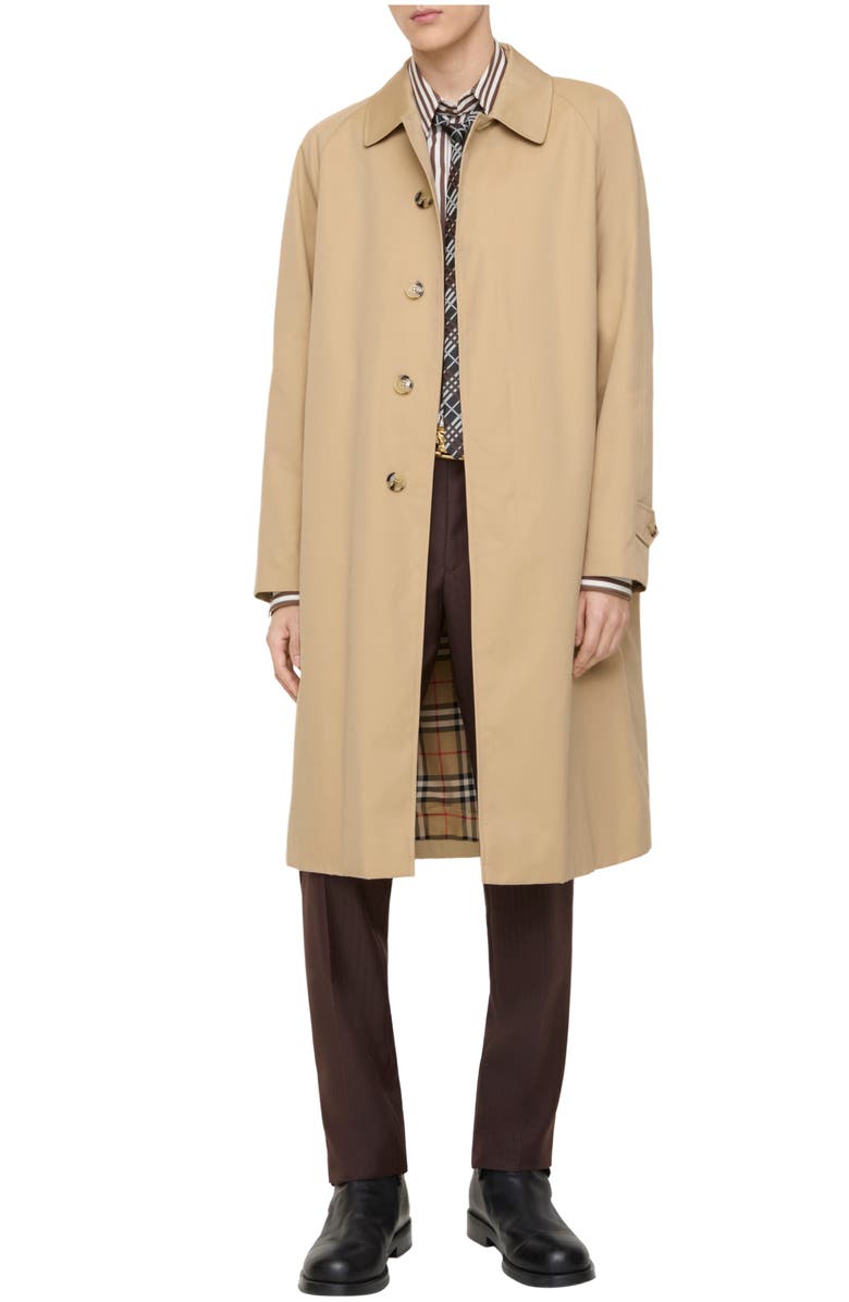 Burberry Long Camden Heritage Car Coat, Main, color, Honey
