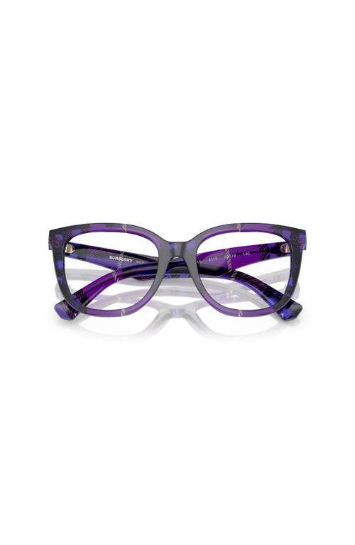 Burberry 51mm Square Optical Glasses In Purple