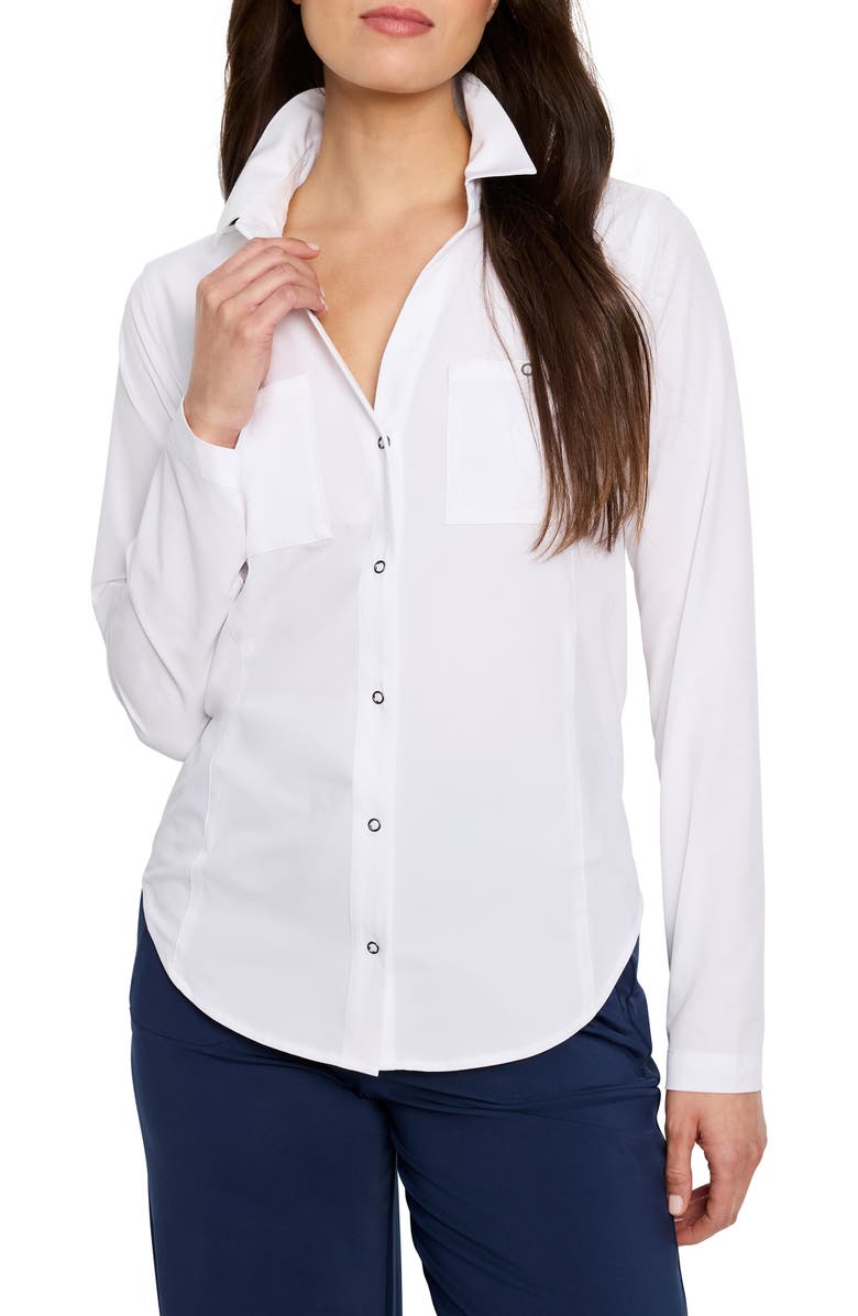 NZ ACTIVE by NIC+ZOE Tech Stretch Snap Shirt, Main, color, 