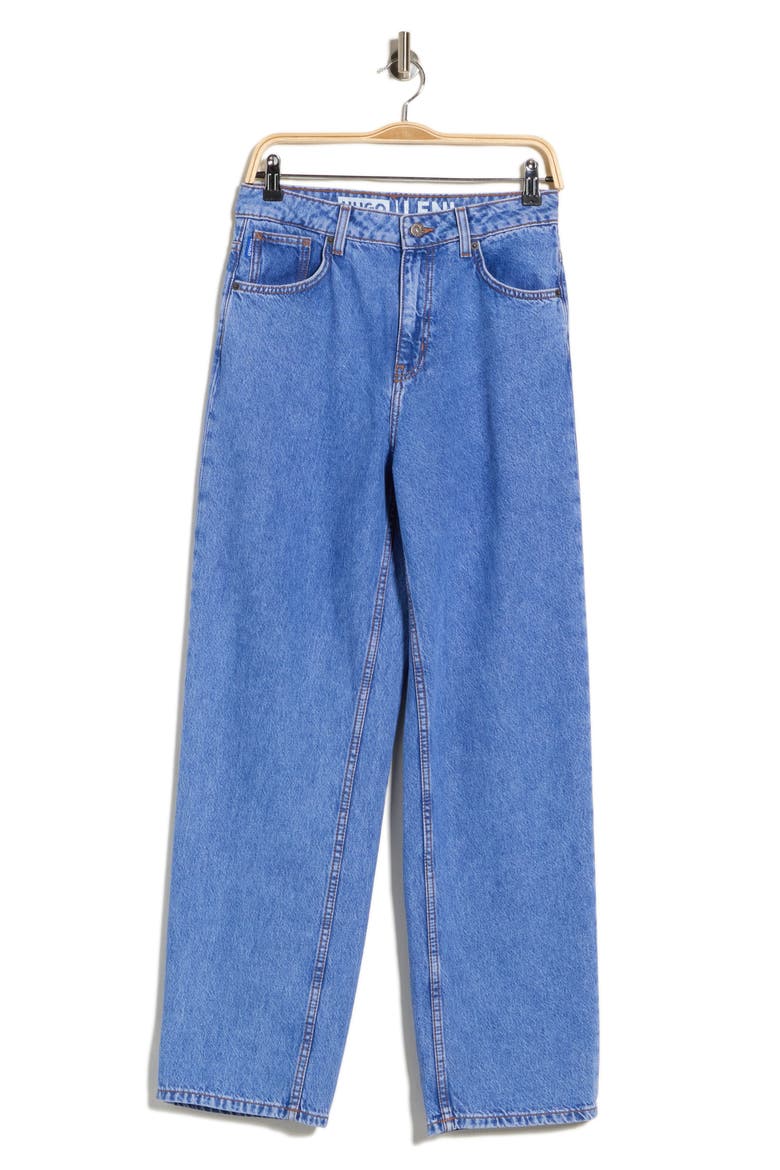 Leni Straight Leg Jeans, Alternate, color, BRIGHT BLUE